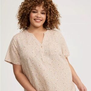 torrid Harper Challis short sleeve blouse
